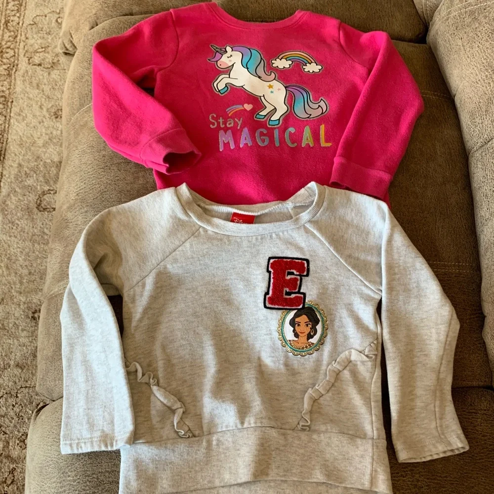 Lot of (2) Little Girl’s Sweatshirts Size 5